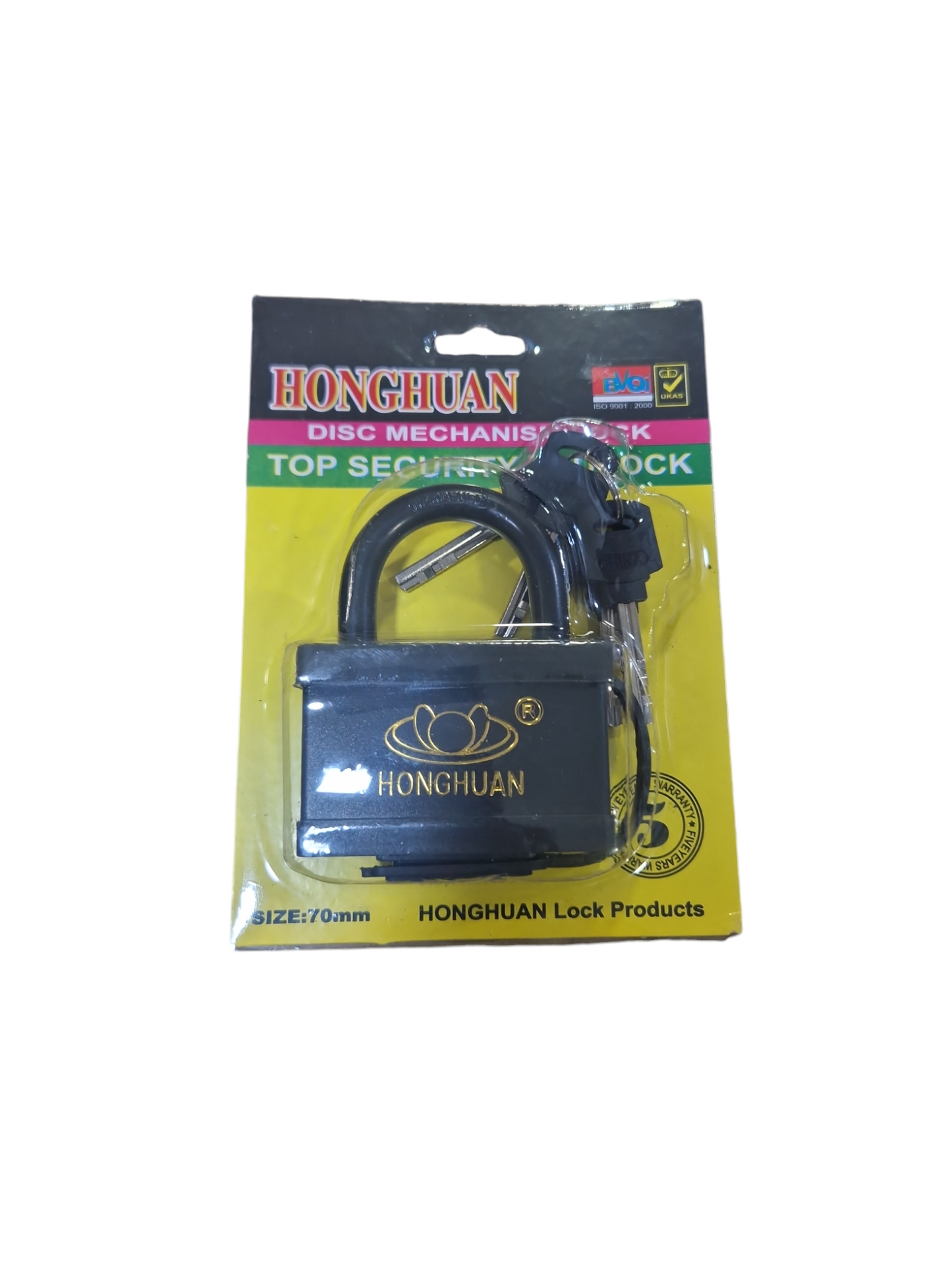 Disc Mechanism Lock Top Security Padlock 70mm