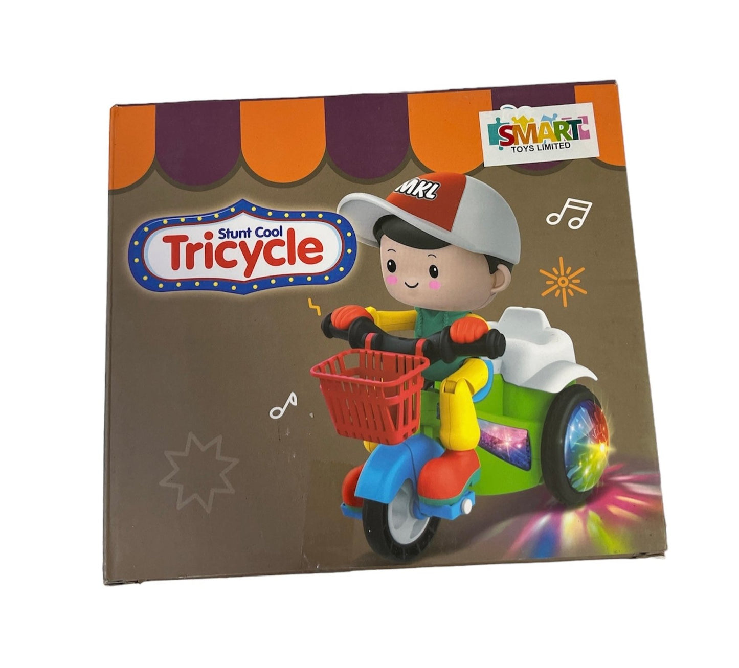 Stunt Cool Tricycle Toy For Kids With Lights & Music