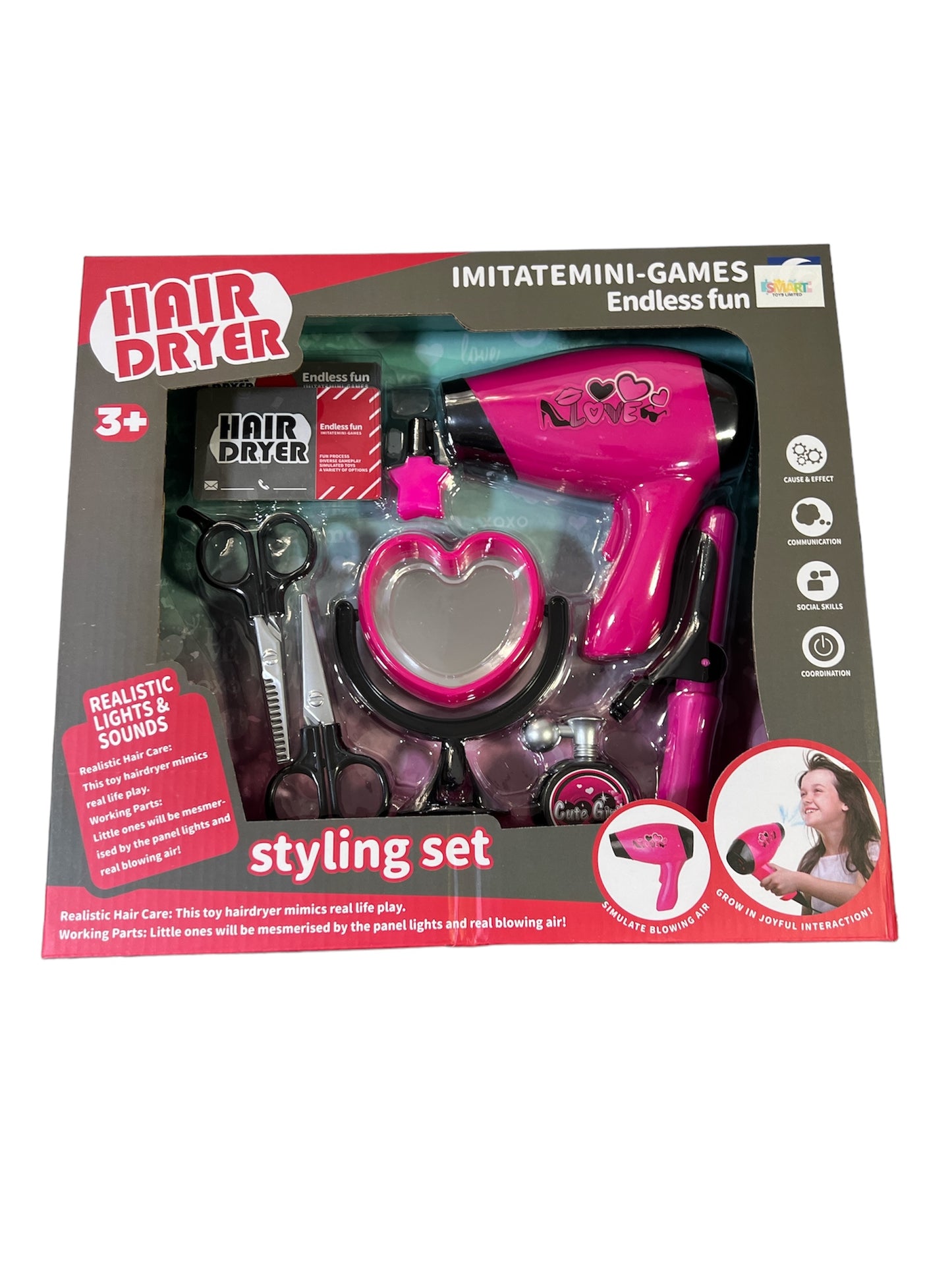 Hair Dryer Styling Set - Pretend Play Set