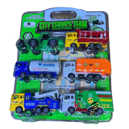 6Pcs Construction Vehicle Toy