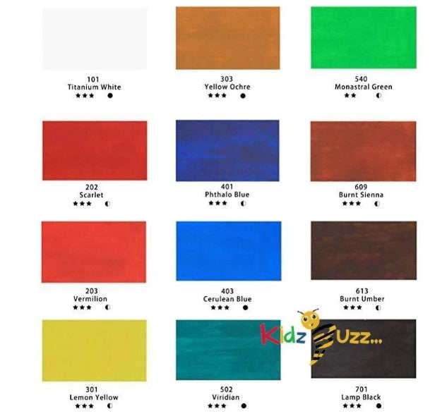 Artist Acrylic Paint 12PCS