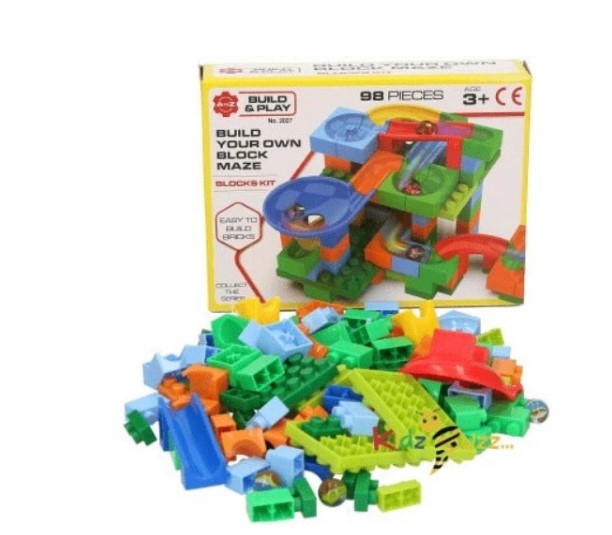 DIY ROLLING BALL BLOCK GAMES 98PCS Toy For Kids