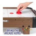 20' Air Hockey Table Game-Wooden Portable Table Game for Kids and Adults