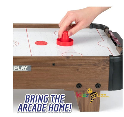 20' Air Hockey Table Game-Wooden Portable Table Game for Kids and Adults