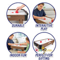 20' Air Hockey Table Game-Wooden Portable Table Game for Kids and Adults
