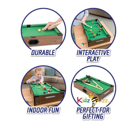 20' Table Pool Game-Wooden Classic Games Table, Indoor Outdoor Game for Kids