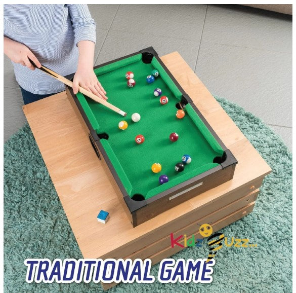 20' Table Pool Game-Wooden Classic Games Table, Indoor Outdoor Game for Kids