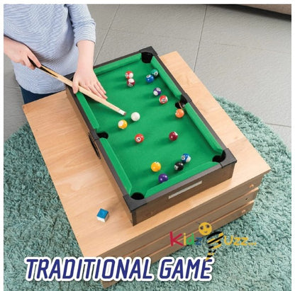 20' Table Pool Game-Wooden Classic Games Table, Indoor Outdoor Game for Kids