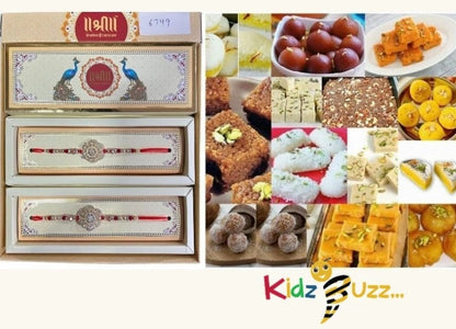 Festival Special Premium Mixed Mithai & New Rakhi For Loving Brother Hindu Festival