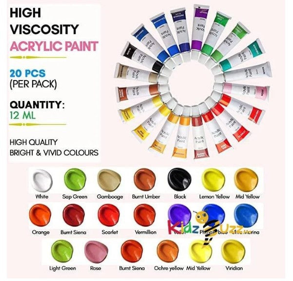 20pk Acrylic Paints Set