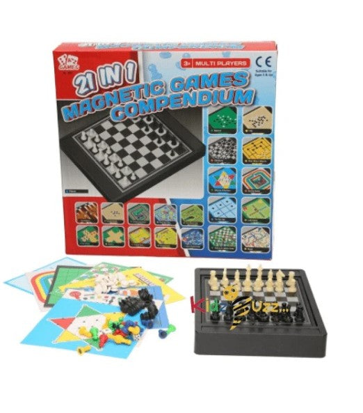 21 In 1 Magnetic Games Compendium- Game For Kids