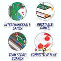 27" 4-in-1 Multi-Sports Game Table Set - Indoor Family Games For Kids and Adults