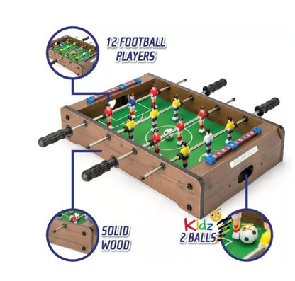 27" Table Top Football Game- Wooden Outdoor Indoor Game for Kids and Adults