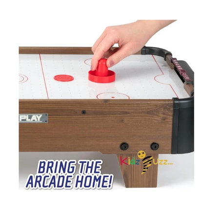 28' Air Hockey Table Game -Wooden Portable Table Game for Kids and Adults