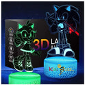 3D Night Light Toy 3 Patterns 16 Color Changes with Remote Control Touch