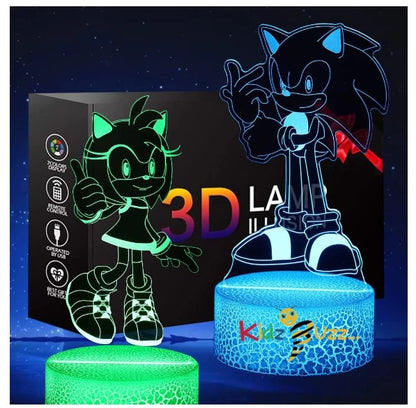 3D Night Light Toy 3 Patterns 16 Color Changes with Remote Control Touch