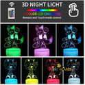 3D Night Light Toy 3 Patterns 16 Color Changes with Remote Control Touch