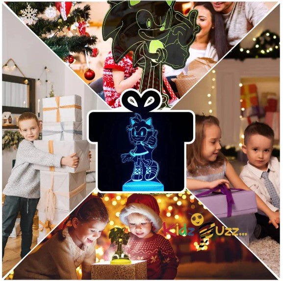 3D Night Light Toy 3 Patterns 16 Color Changes with Remote Control Touch