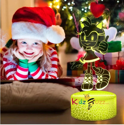 3D Night Light Toy 3 Patterns 16 Color Changes with Remote Control Touch