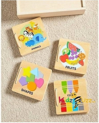 Wooden 4 in 1 Mini Book Playset