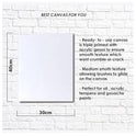40cm x 30cm Plain White Canvas for Painting Sketching Drawing | Ideal for Oil Paints and Acrylics Plain Canvas for Painting | Canvases for Acrylic Painting | Blank Art Canvas | Art Supply