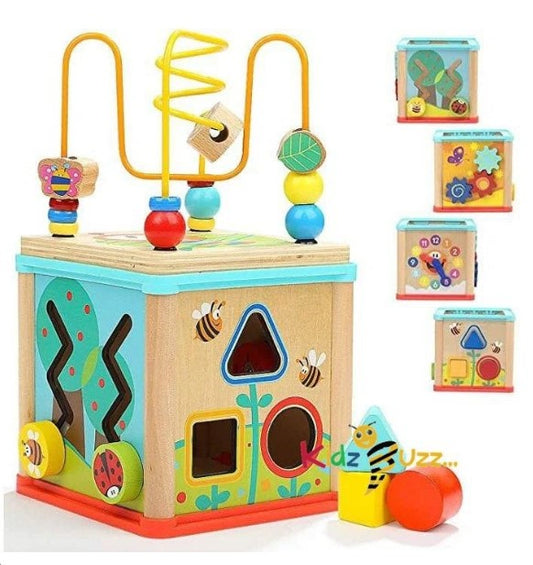 5-in-1 Wooden Activity Cube