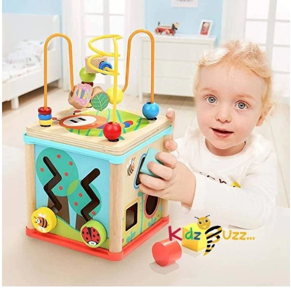 5-in-1 Wooden Activity Cube
