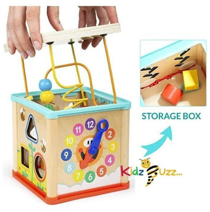 5-in-1 Wooden Activity Cube