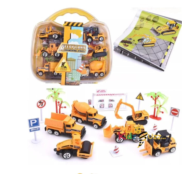 Alloy Car Engineering Vehicle Play Set For Kids