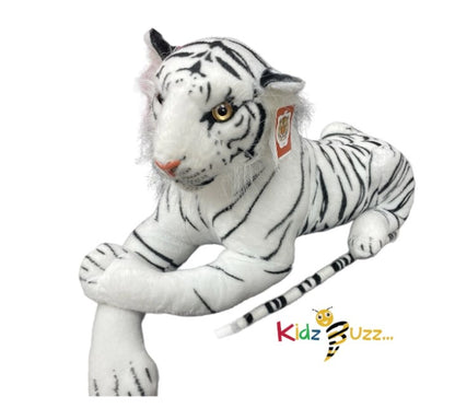 White Large Tiger Plush 88CM APPROX Realistic Stuffed Animal Kids Playing Toy