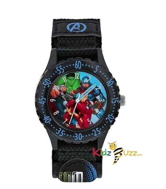 Avengers Boys Analogue Quartz Watch with Textile Strap