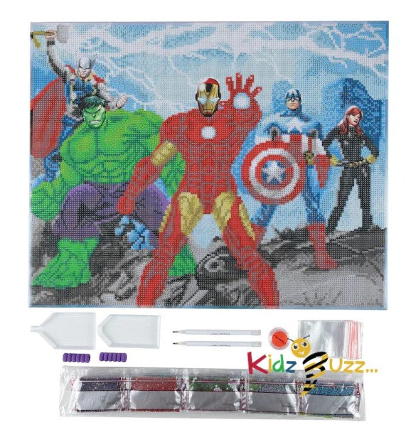 Avengers Crystal Art Kit 40x50cm Canvas Kit