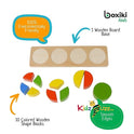 Kids Colorful Stacking Toys Fraction Blocks - Early Development and Activity Wooden Toys