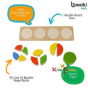 Kids Colorful Stacking Toys Fraction Blocks - Early Development and Activity Wooden Toys