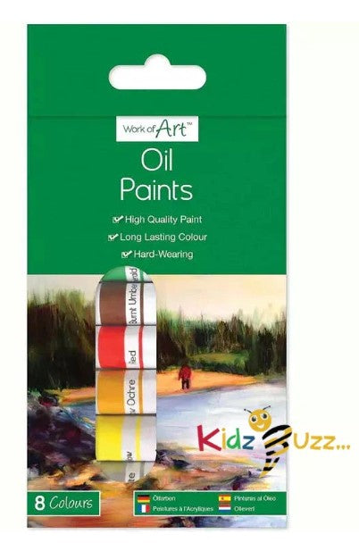 ASSORTED COLOUR OIL PAINTS 6ML 8 PACK