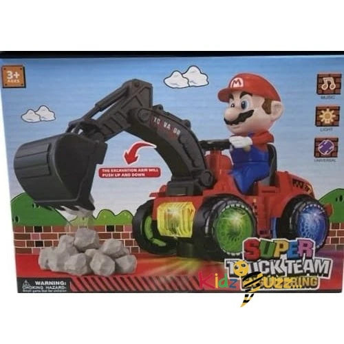 Mario Truck Team,Super Truck Team Engineering Toy With Light And Music