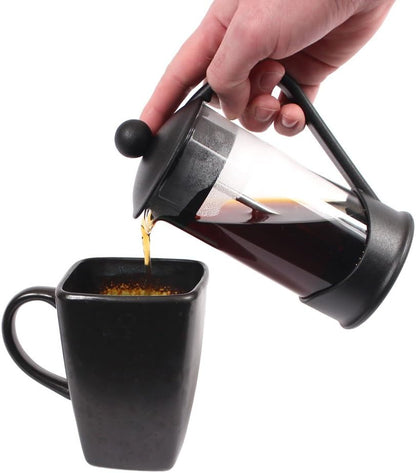 French Press Single Serving Coffee Maker by Clever Chef | Small French Press Perfect for Morning Coffee | Maximum Flavor Coffee Brewer with Superior Filtration |