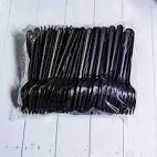 50 Pcs Black Forks Set