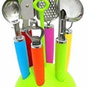 7-Piece Kitchen Tool Set with Revolving Stand - Multicolour