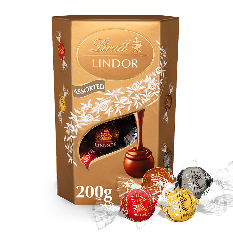 Lindt LINDOR Assorted Chocolate Truffles Box 200g