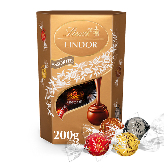 Lindt LINDOR Assorted Chocolate Truffles Box 200g