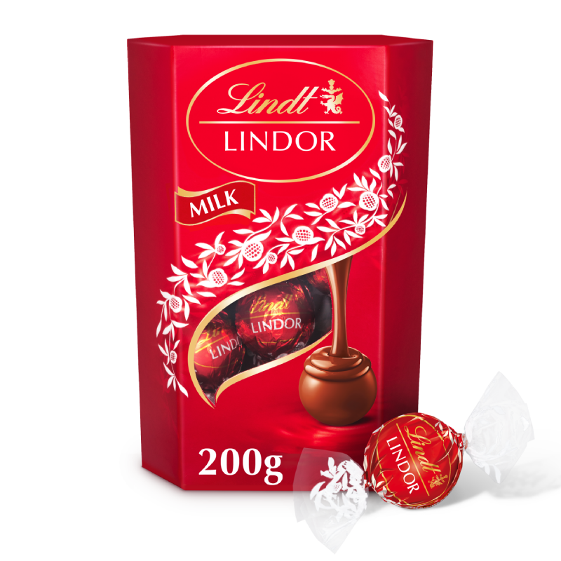 Lindt LINDOR Milk Chocolate Truffles Box 200g