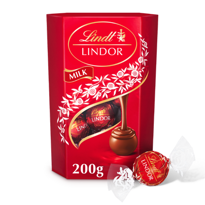 Lindt LINDOR Milk Chocolate Truffles Box 200g