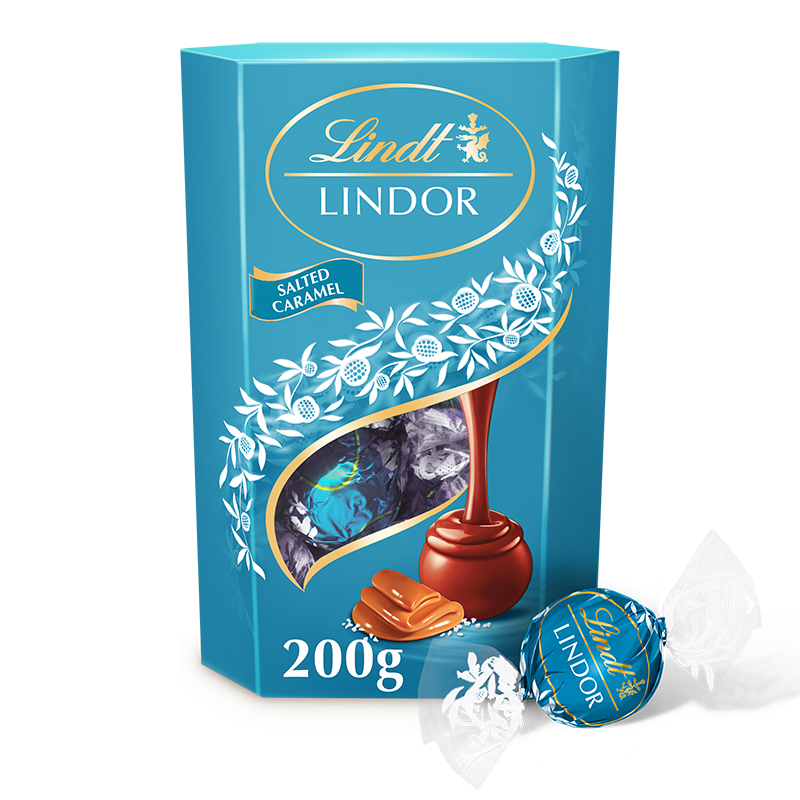Lindt LINDOR Milk Salted Caramel Chocolate Truffles 200g