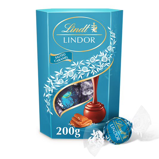 Lindt LINDOR Milk Salted Caramel Chocolate Truffles 200g