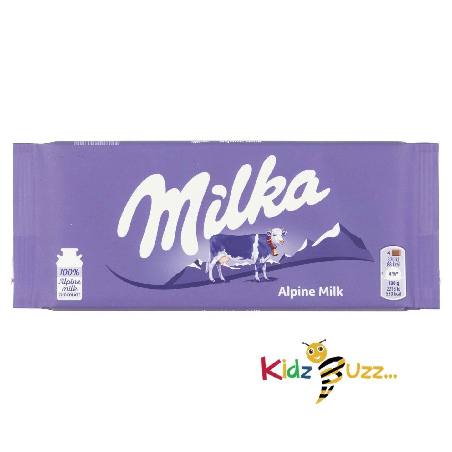 Milka Alpine Milk Chocolate Bar 100g (Pack of 5)