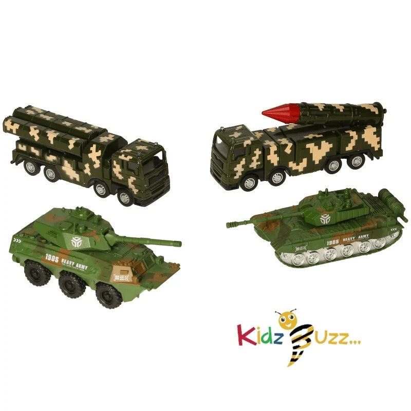 Bravo Squad Truck Toy (4 Assorted)- Die Cast Combat Force Toy For Kids