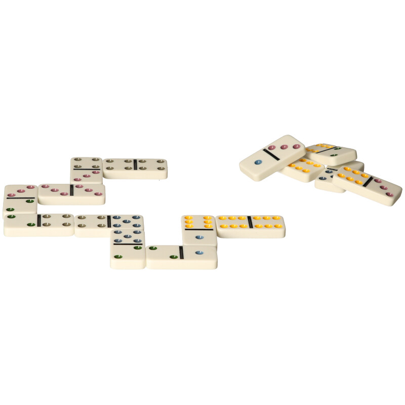 Colour Double 6 Domino In Tin - Classic Game