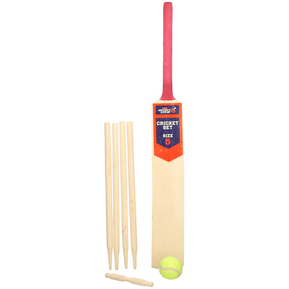 Wooden Cricket Set Size 5 - Sports Outdoor Set For Kids