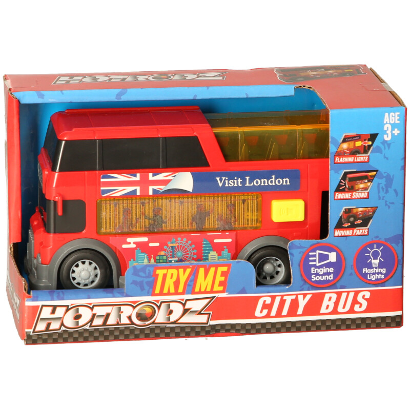 Hot Rodz City Bus Toy  With Lights & Sound
